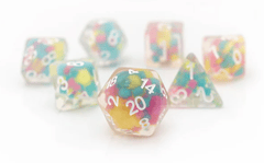 Sirius Dice: 7 Set Polyhedral Lucky Charm Glowworm (tube) SDZ000605 (glow-in-the-dark)